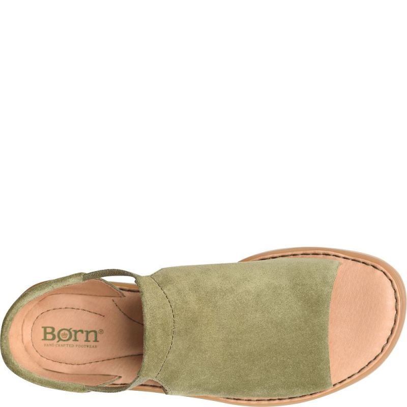 Born Women's Cove Modern Sandals - Kiwi Suede (Green)