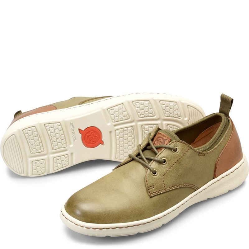 Born Men's Marcus Slip-Ons & Lace-Ups - Olive Brown Terra Combo