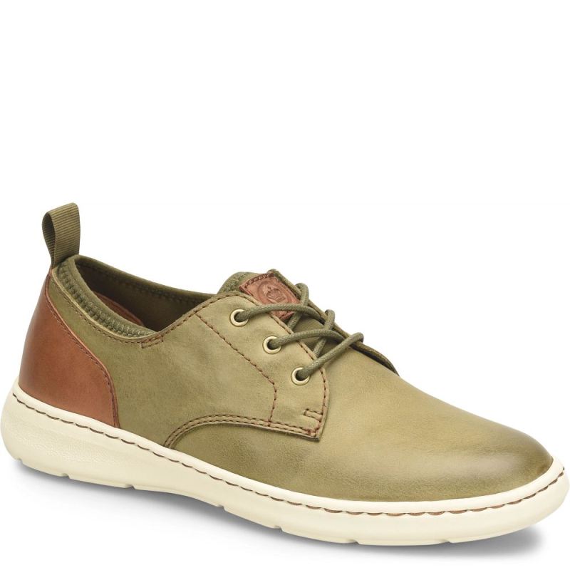 Born Men's Marcus Slip-Ons & Lace-Ups - Olive Brown Terra Combo