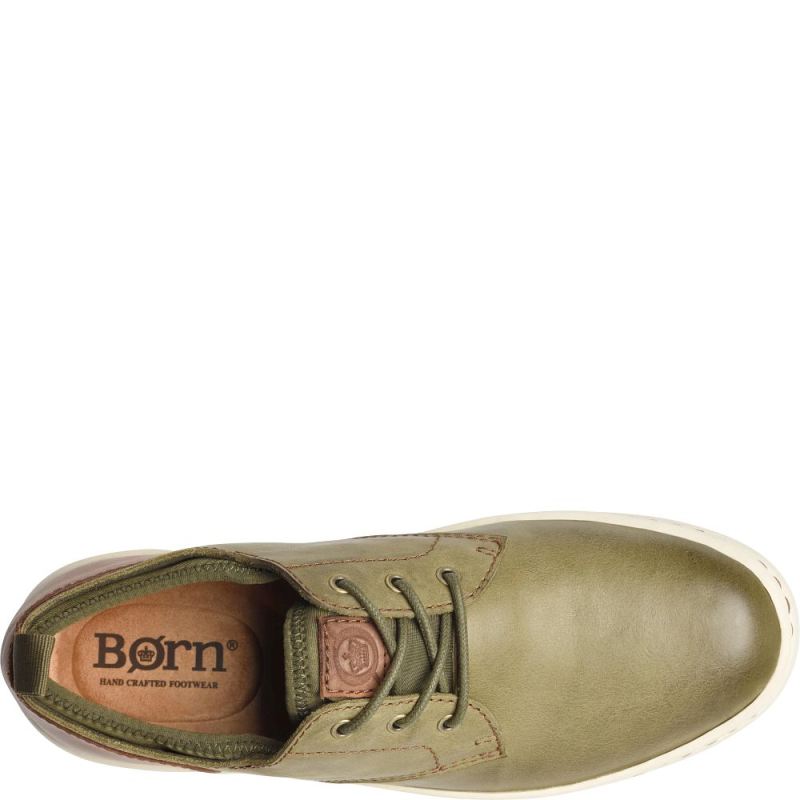 Born Men's Marcus Slip-Ons & Lace-Ups - Olive Brown Terra Combo