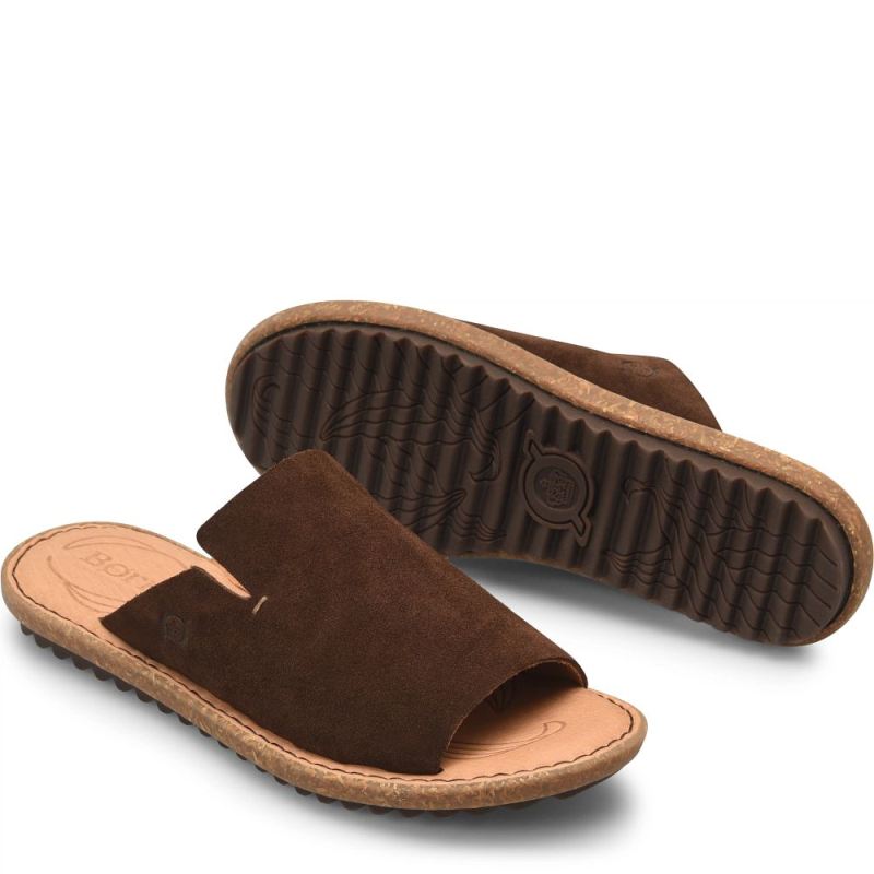 Born Women's Mesilla Sandals - Dark Castagno Suede (Brown)