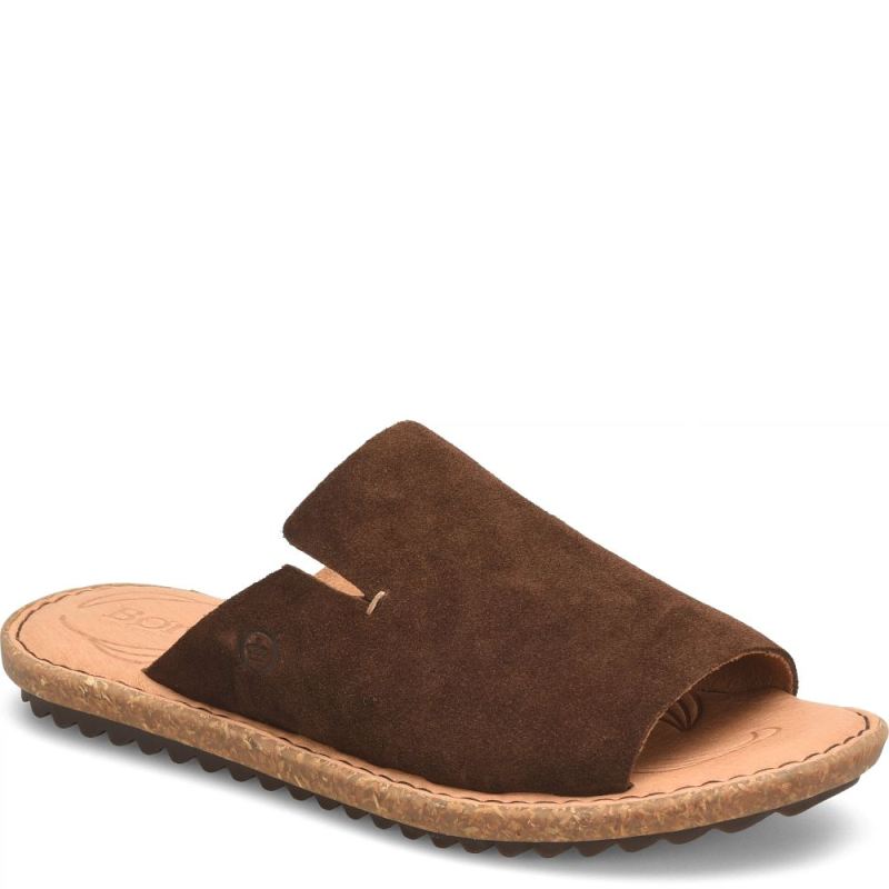 Born Women's Mesilla Sandals - Dark Castagno Suede (Brown)