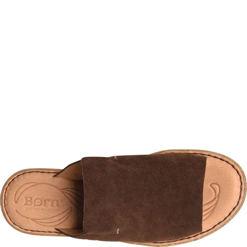 Born Women's Mesilla Sandals - Dark Castagno Suede (Brown)