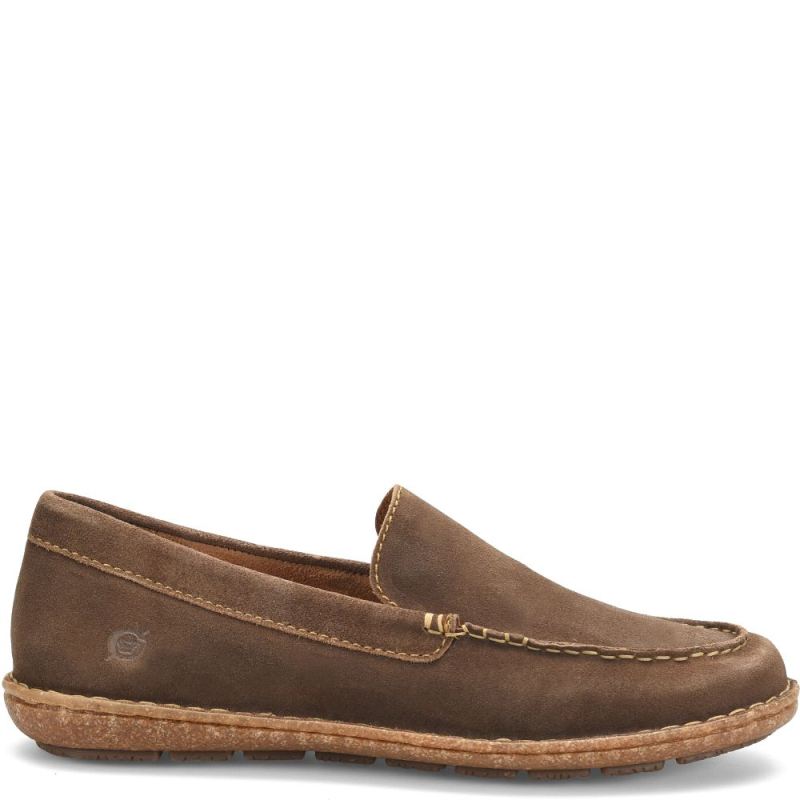 Born Men's Naldo Slip-Ons & Lace-Ups - Taupe Avola Nubuck (Tan)