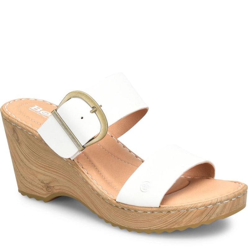 Born Women's Emily Sandals - White Bianco (White)