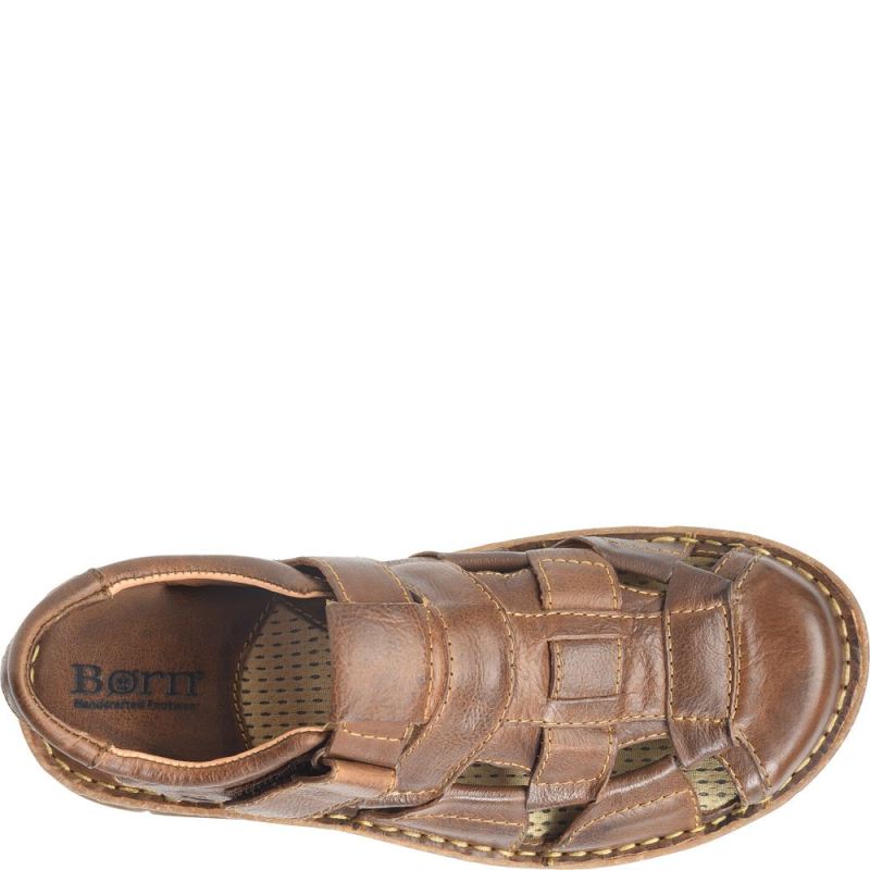 Born Men's Cabot III Sandals - Amber (Brown)