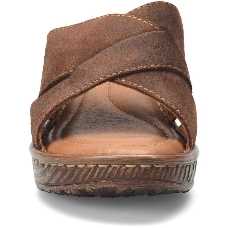 Born Women's Teayo Basic Sandals - Dark Brown Distressed (Brown)