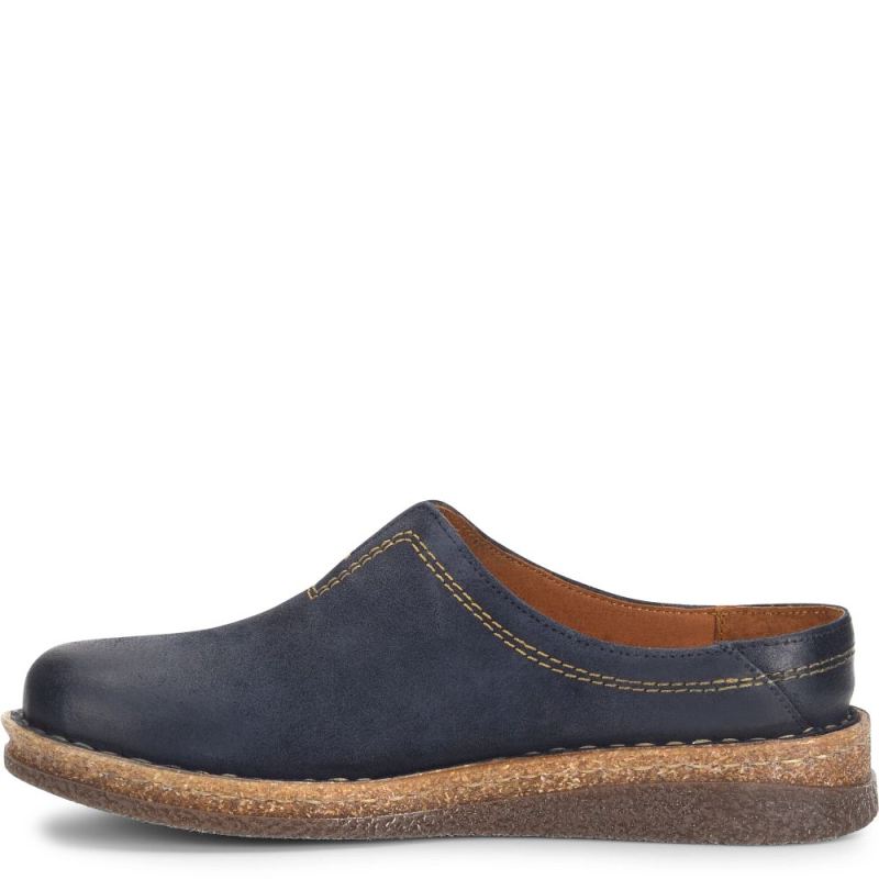 Born Women's Seana Clogs - Navy Indigo Distressed (Blue)