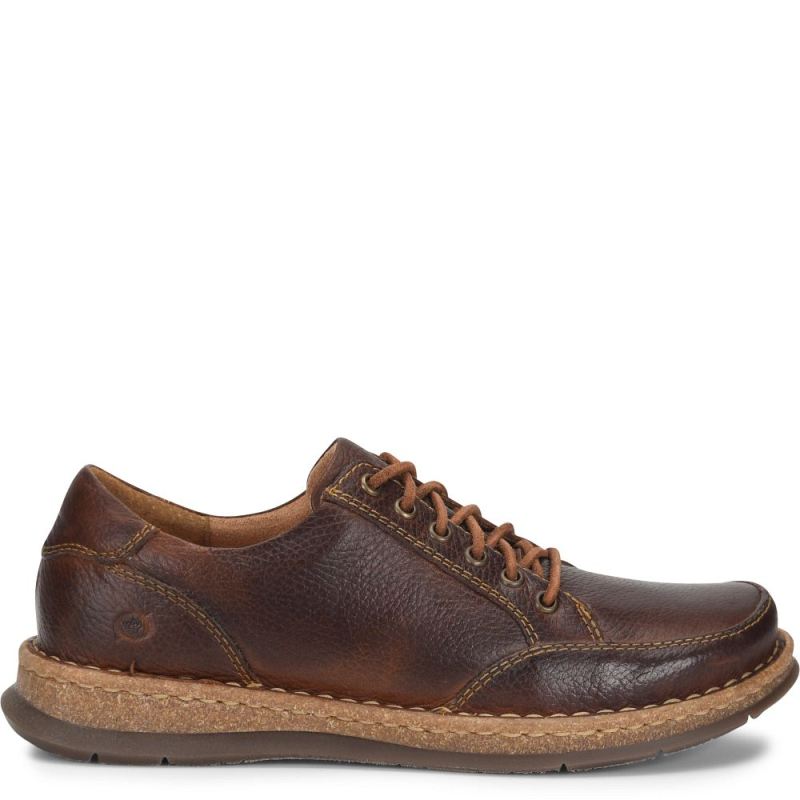 Born Men's Bronson Slip-Ons & Lace-Ups - Dark Chestnut (Brown)