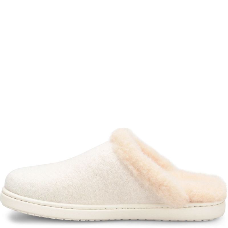 Born Women's Zoe Clogs - Winter White Wool Combo (White)