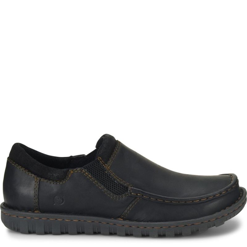 Born Men's Gudmund Slip-Ons & Lace-Ups - Black