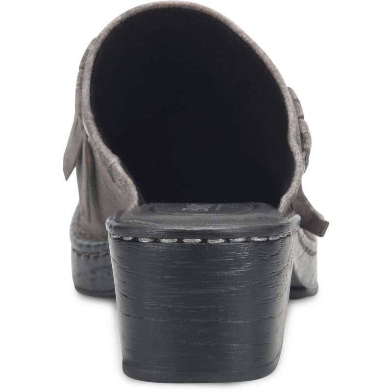 Born Women's Harmony Clogs - Dark Basalto Distressed (Grey)