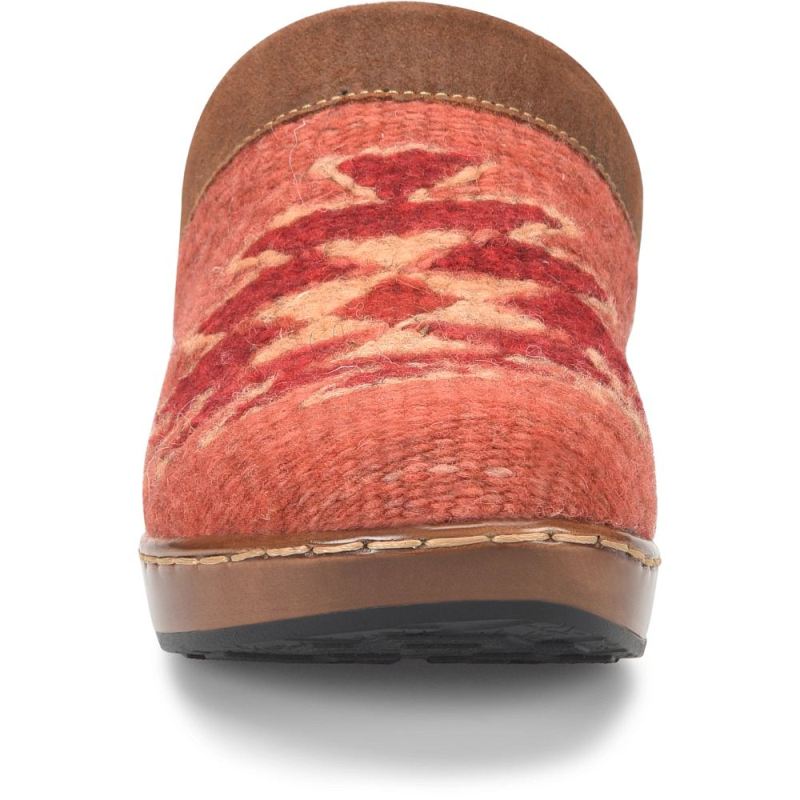 Born Women's Bandy Blanket Clogs - Rust Blanket Combo (Brown)