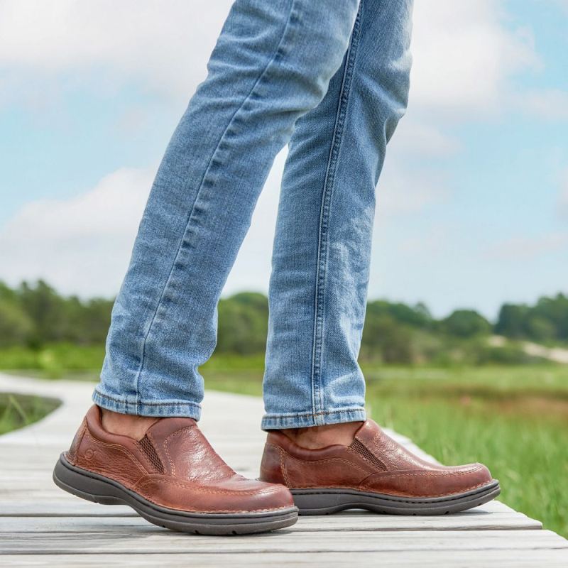 Born Men's Blast III Slip-Ons & Lace-Ups - Dark Tan Whiskey (Bro