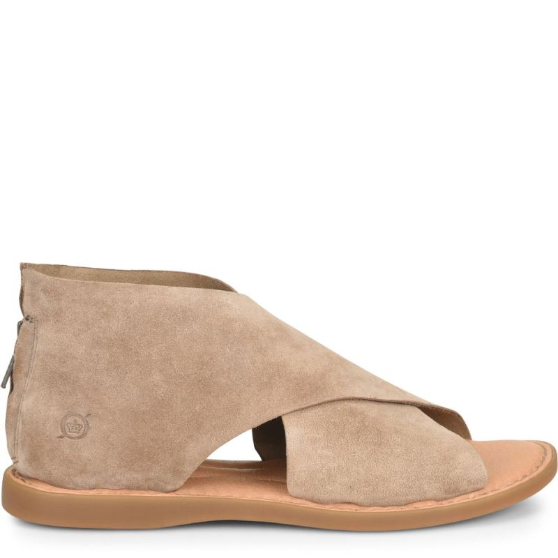 Born Women's Iwa Sandals - Taupe Suede (Tan)