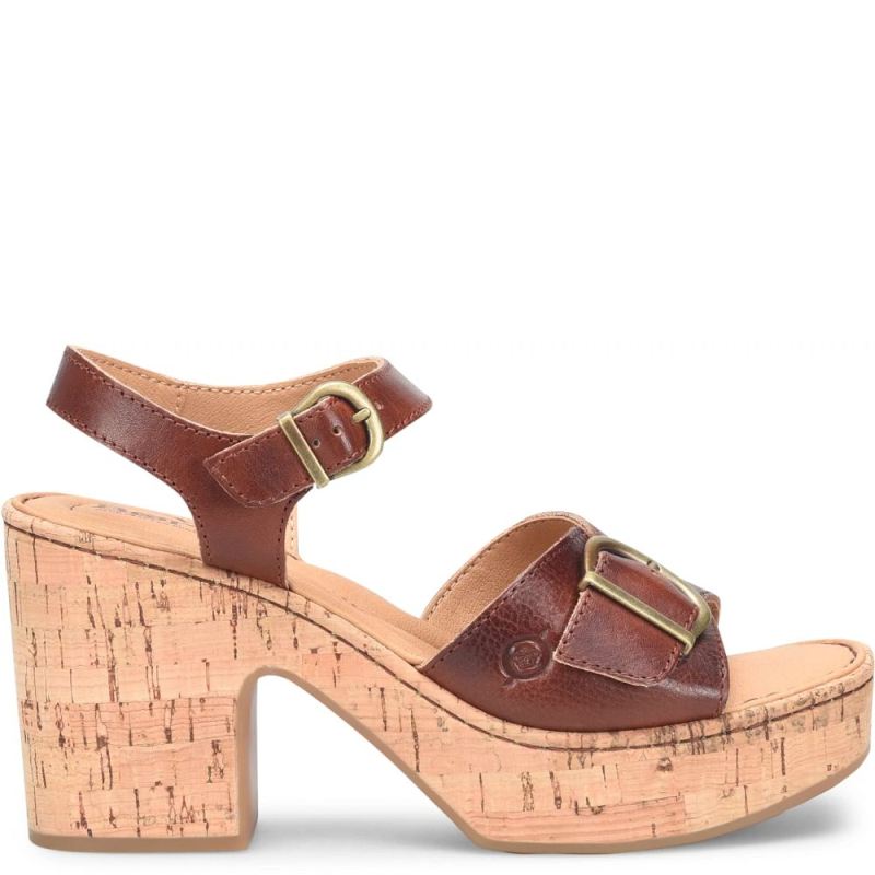 Born Women's Browyn Sandals - Dark Tan Bourbon (Brown)