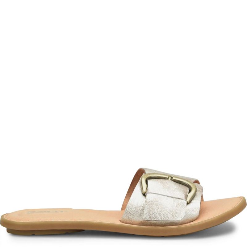 Born Women's Miarra Sandals - Light Gold Panna Cotta (Metallic)