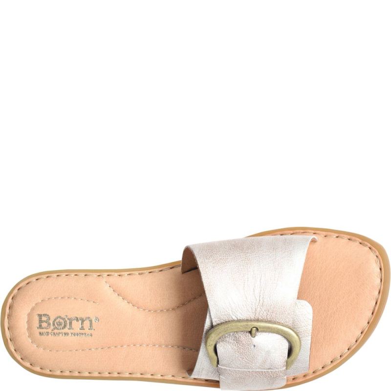 Born Women's Miarra Sandals - Light Gold Panna Cotta (Metallic)