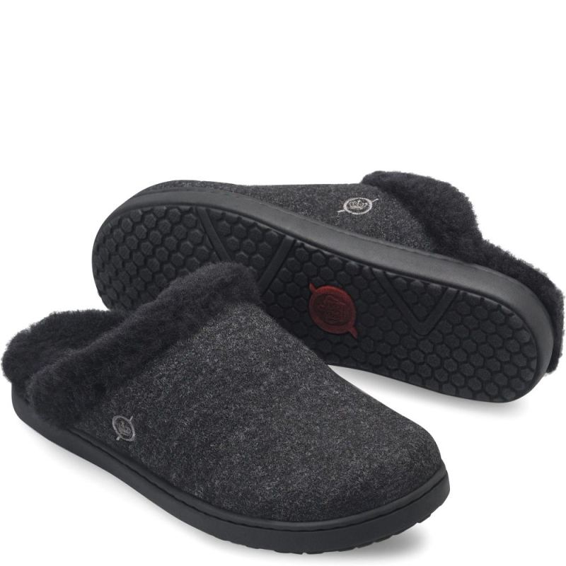 Born Women's Zoe Clogs - Black Wool Combo (Black)