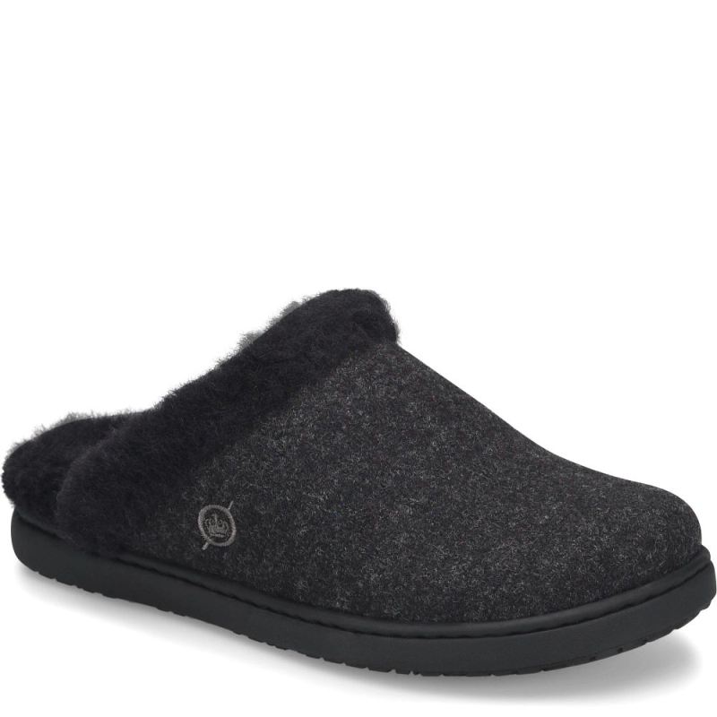 Born Women's Zoe Clogs - Black Wool Combo (Black)