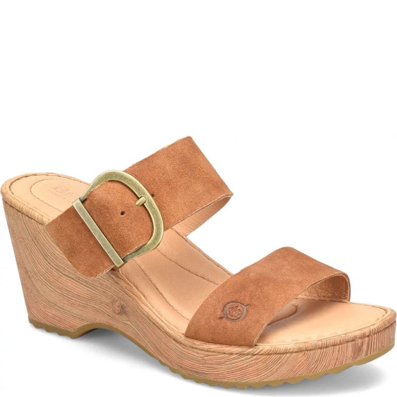 Born Women's Emily Sandals - Camel Distressed (Tan)