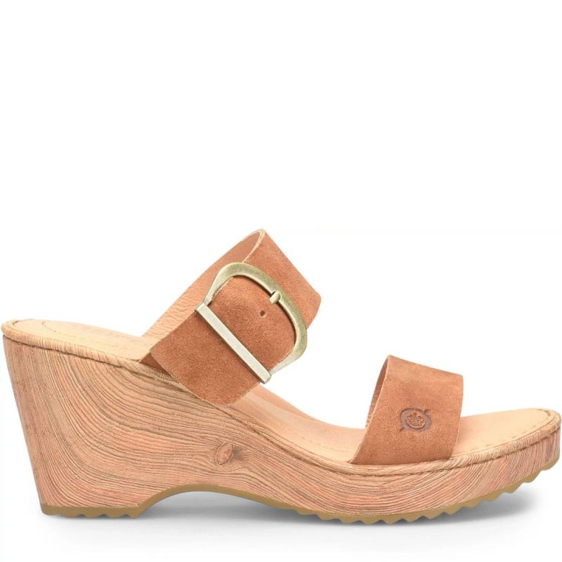 Born Women's Emily Sandals - Camel Distressed (Tan)