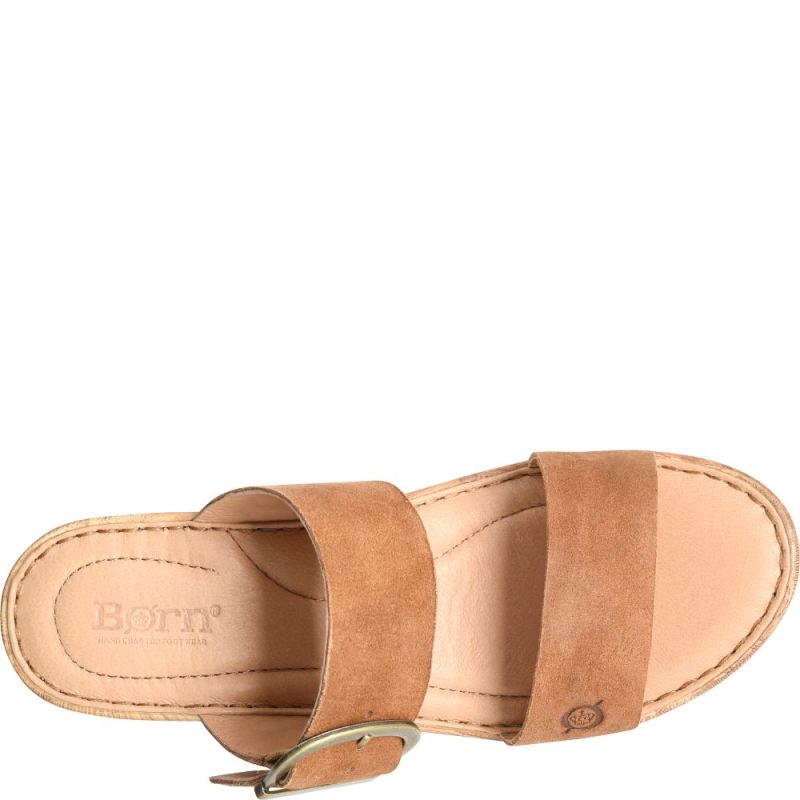 Born Women's Emily Sandals - Camel Distressed (Tan)