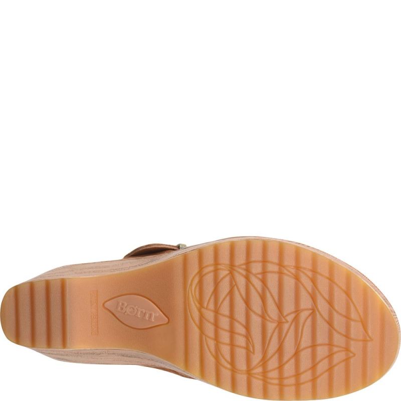 Born Women's Emily Sandals - Camel Distressed (Tan)