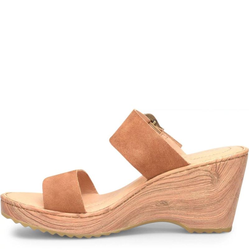 Born Women's Emily Sandals - Camel Distressed (Tan)