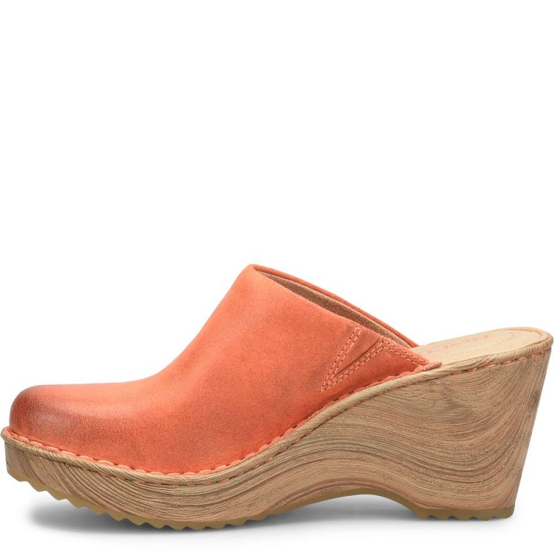 Born Women's Natalie Clogs - Albicocca Distressed (Orange)