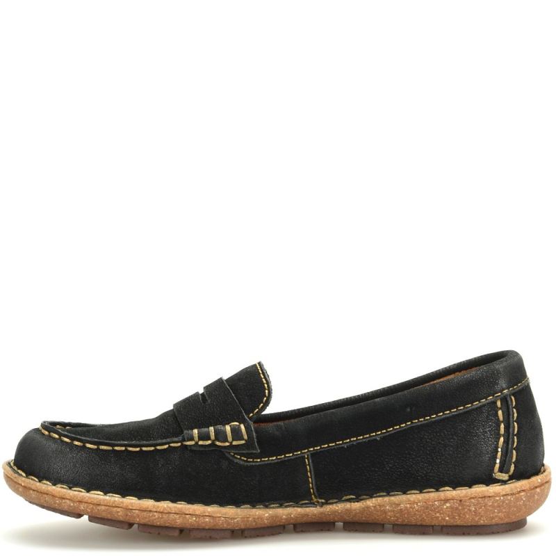 Born Women's Nerina Slip-Ons & Lace-Ups - Black Nubuck (Black)