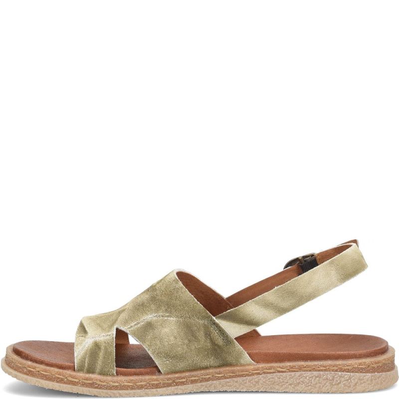 Born Women's Carah Sandals - Dark Green Olive Suede (Multicolor)