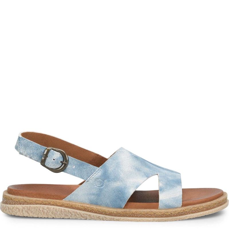 Born Women's Carah Sandals - Star Light Blue Suede (Multicolor)