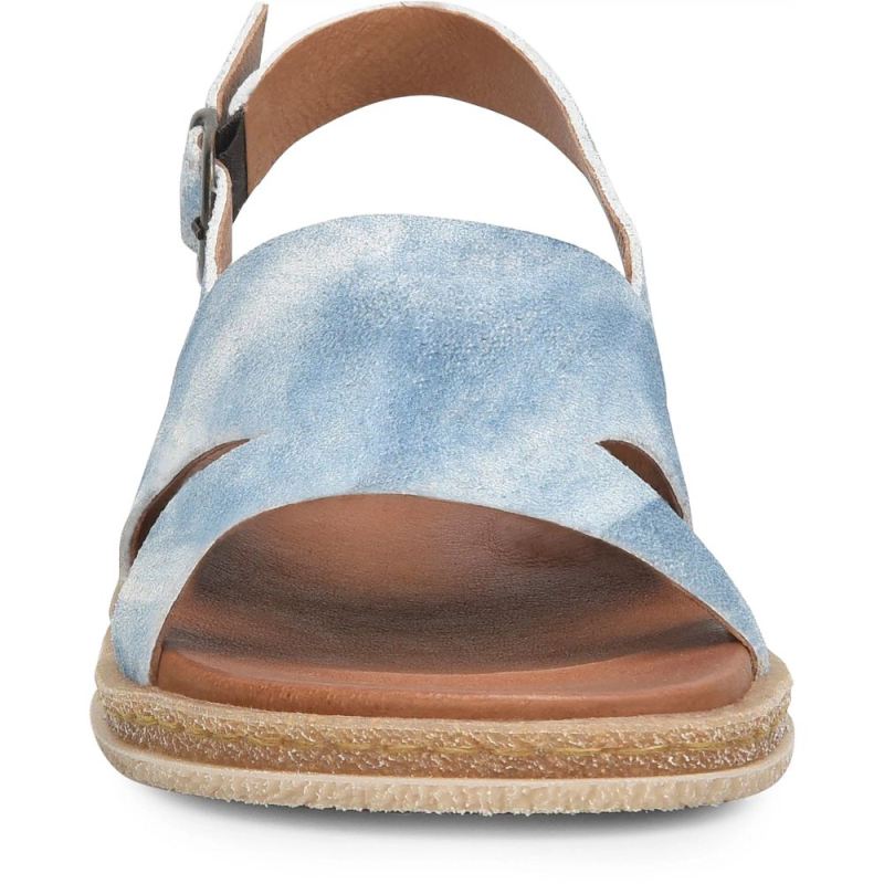 Born Women's Carah Sandals - Star Light Blue Suede (Multicolor)