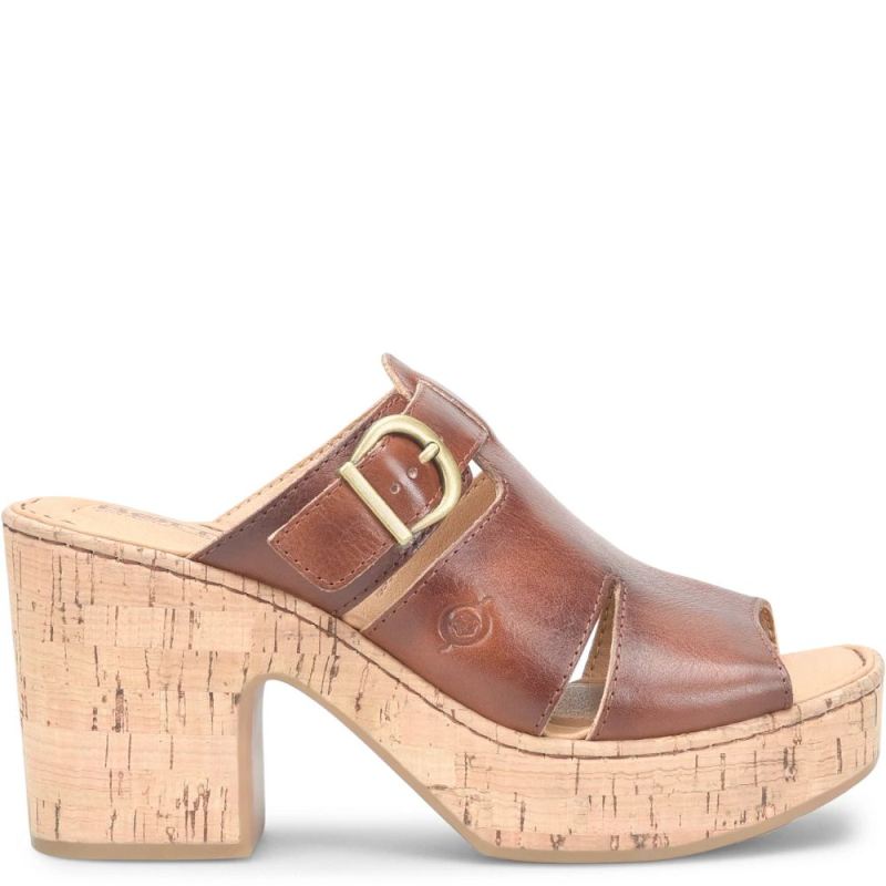 Born Women's Brooklan Sandals - Dark Tan Bourbon (Brown)