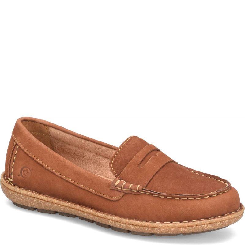 Born Women's Nerina Slip-Ons & Lace-Ups - Maple Leaf Nubuck (Tan