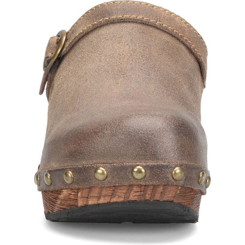 Born Women's Jewel Clogs - Taupe Avola Distressed (Tan)