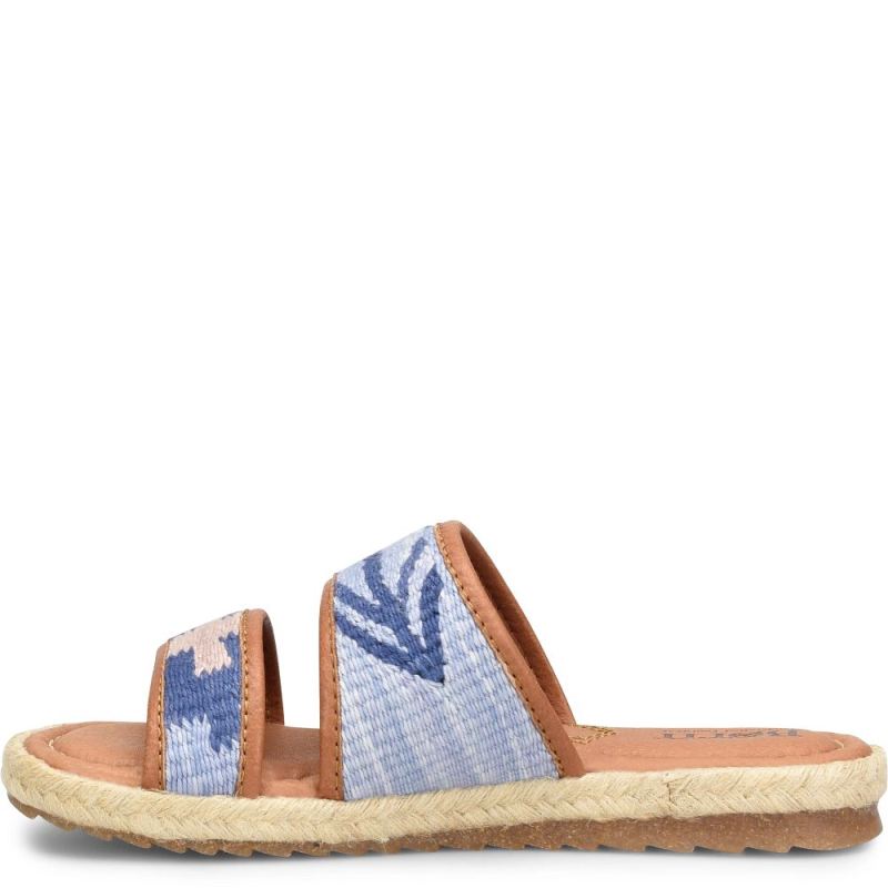 Born Women's Ellie Sandals - Blue Fabric (Blue)