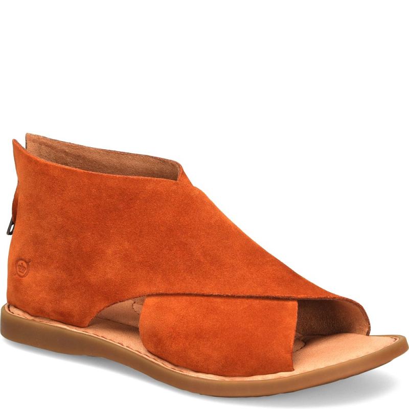 Born Women's Iwa Sandals - Cognac Suede (Brown)