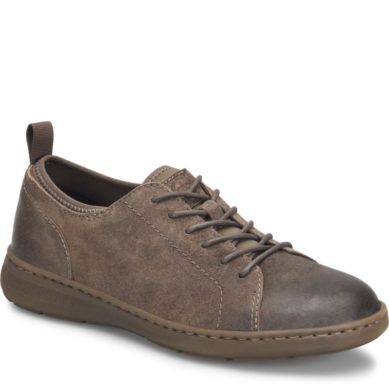 Born Men's Miles Slip-Ons & Lace-Ups - Taupe Mud Distressed (Bro