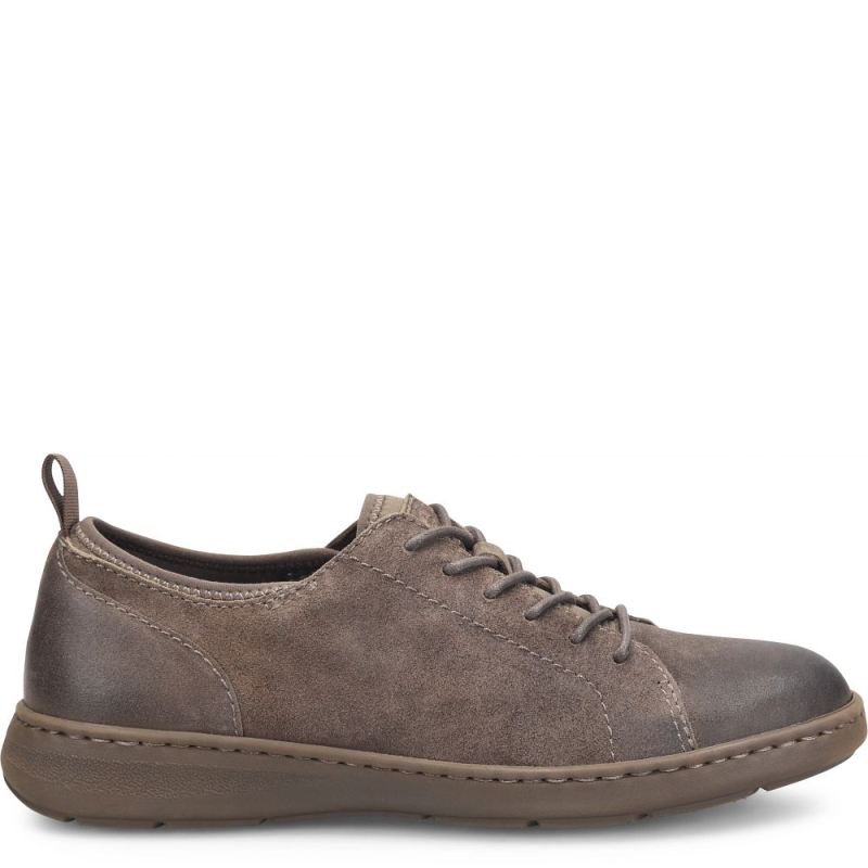 Born Men's Miles Slip-Ons & Lace-Ups - Taupe Mud Distressed (Bro