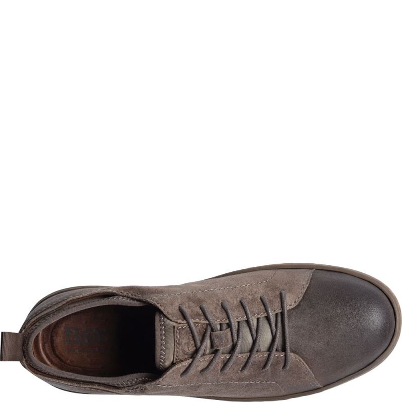 Born Men's Miles Slip-Ons & Lace-Ups - Taupe Mud Distressed (Bro