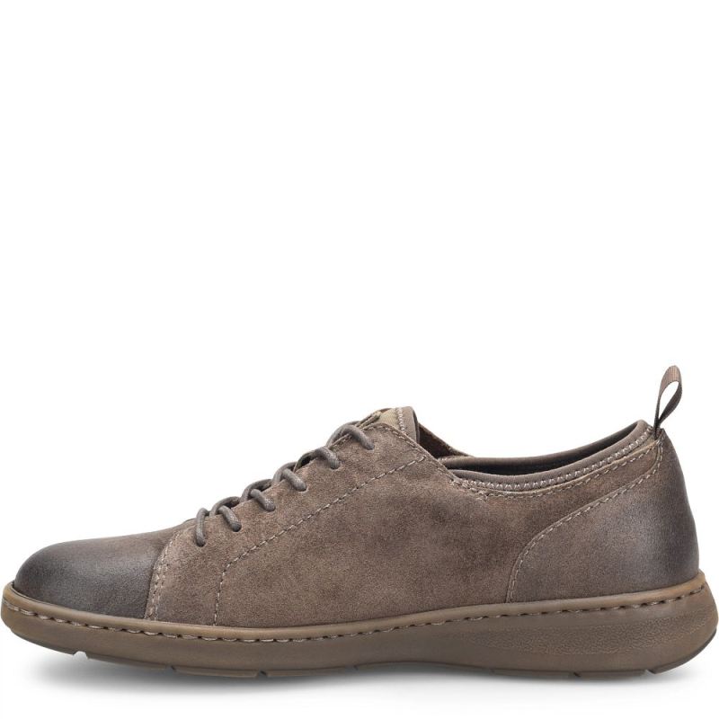 Born Men's Miles Slip-Ons & Lace-Ups - Taupe Mud Distressed (Bro