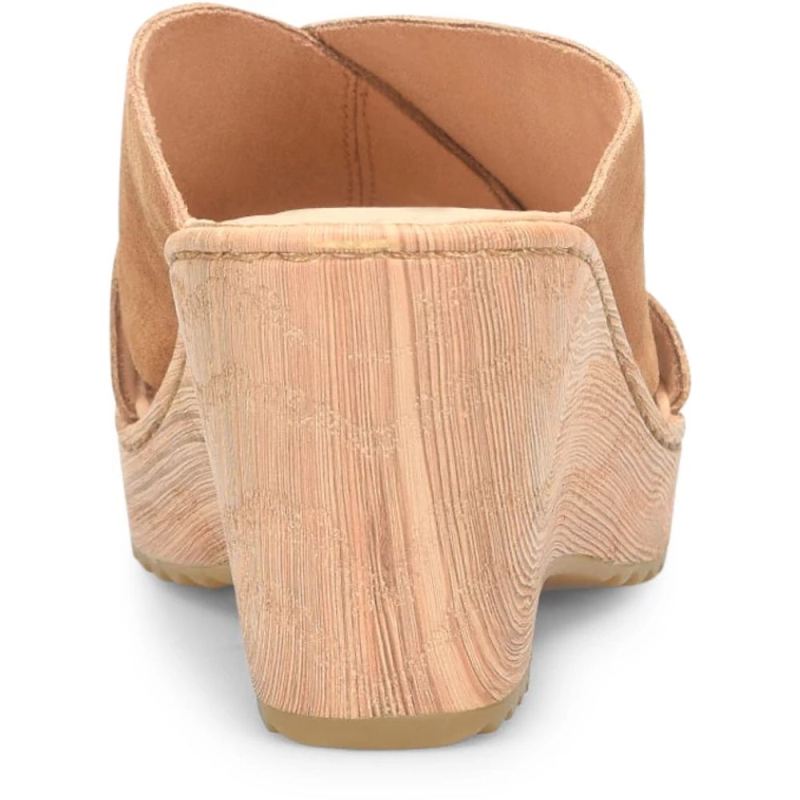 Born Women's Nora Sandals - Tan Camel Suede (Brown)