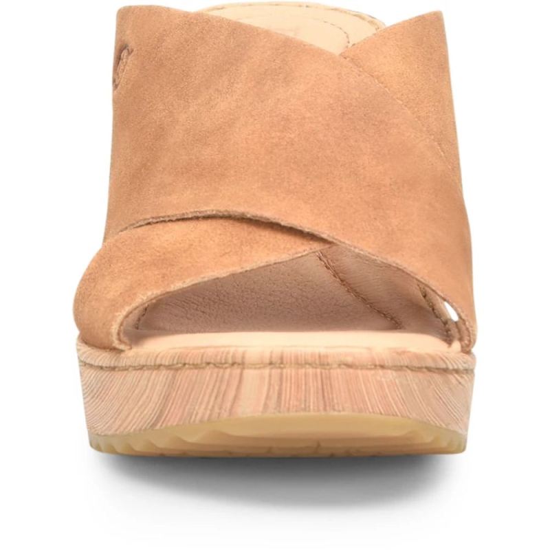 Born Women's Nora Sandals - Tan Camel Suede (Brown)