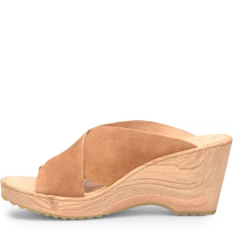 Born Women's Nora Sandals - Tan Camel Suede (Brown)