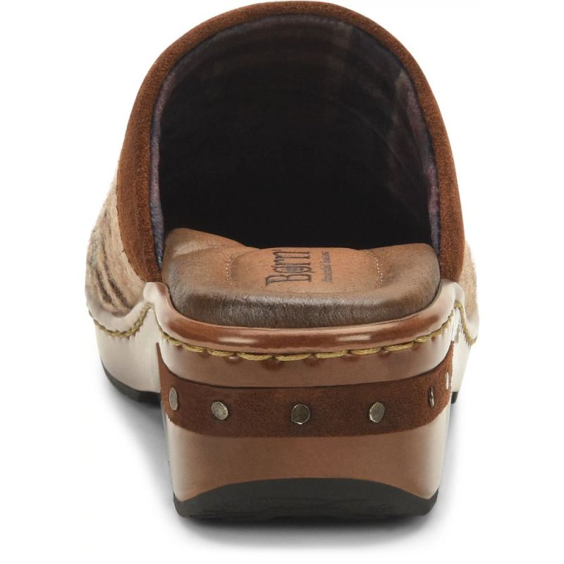 Born Women's Bandy Blanket Clogs - Glazed Ginger Blanket (Brown)