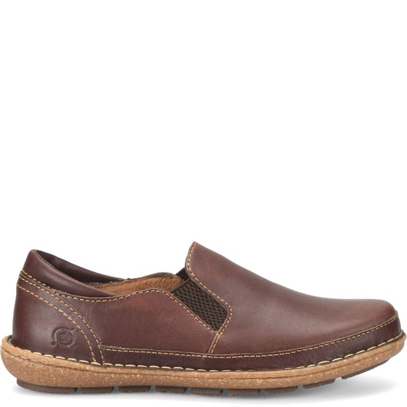 Born Women's Mayflower II Slip-Ons & Lace-Ups - Dark Brown Sequo