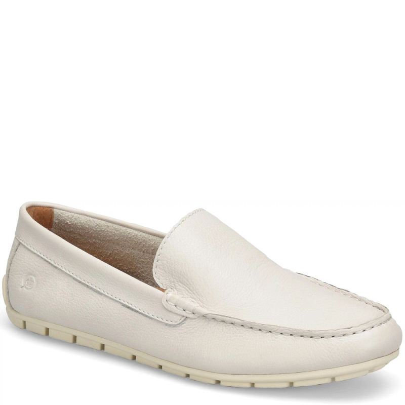 Born Men's Allan Slip-Ons & Lace-Ups - White Sea Salt (White)