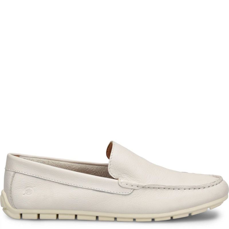 Born Men's Allan Slip-Ons & Lace-Ups - White Sea Salt (White)